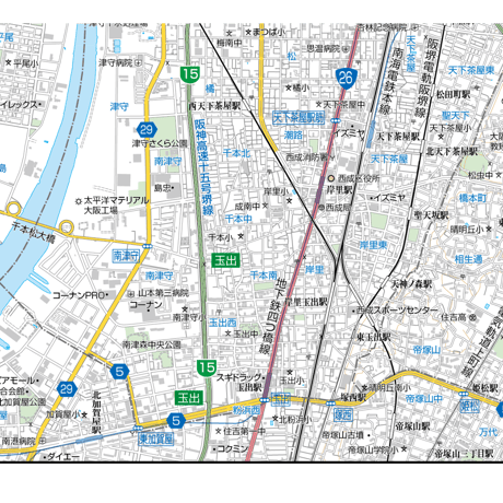 A大阪市西成区1／25,000地図タウンロード販売