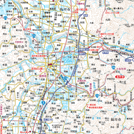 Aタイプ福井県詳細地図1/200000タウンロード販売