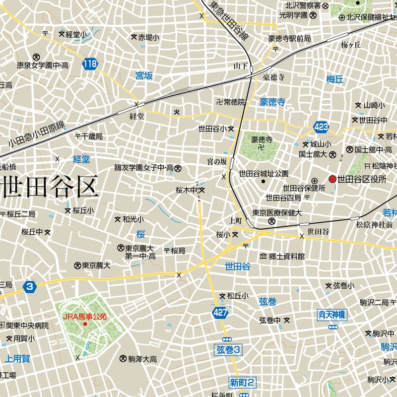 B東京都世田谷区1/25000地図ダウンロード販売 | 地図素材 B東京都世田谷区1/25000地図ダウンロード販売 | 地図素材