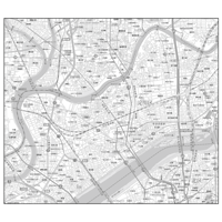 C大阪市淀川区1／25,000白地図タウンロード販売