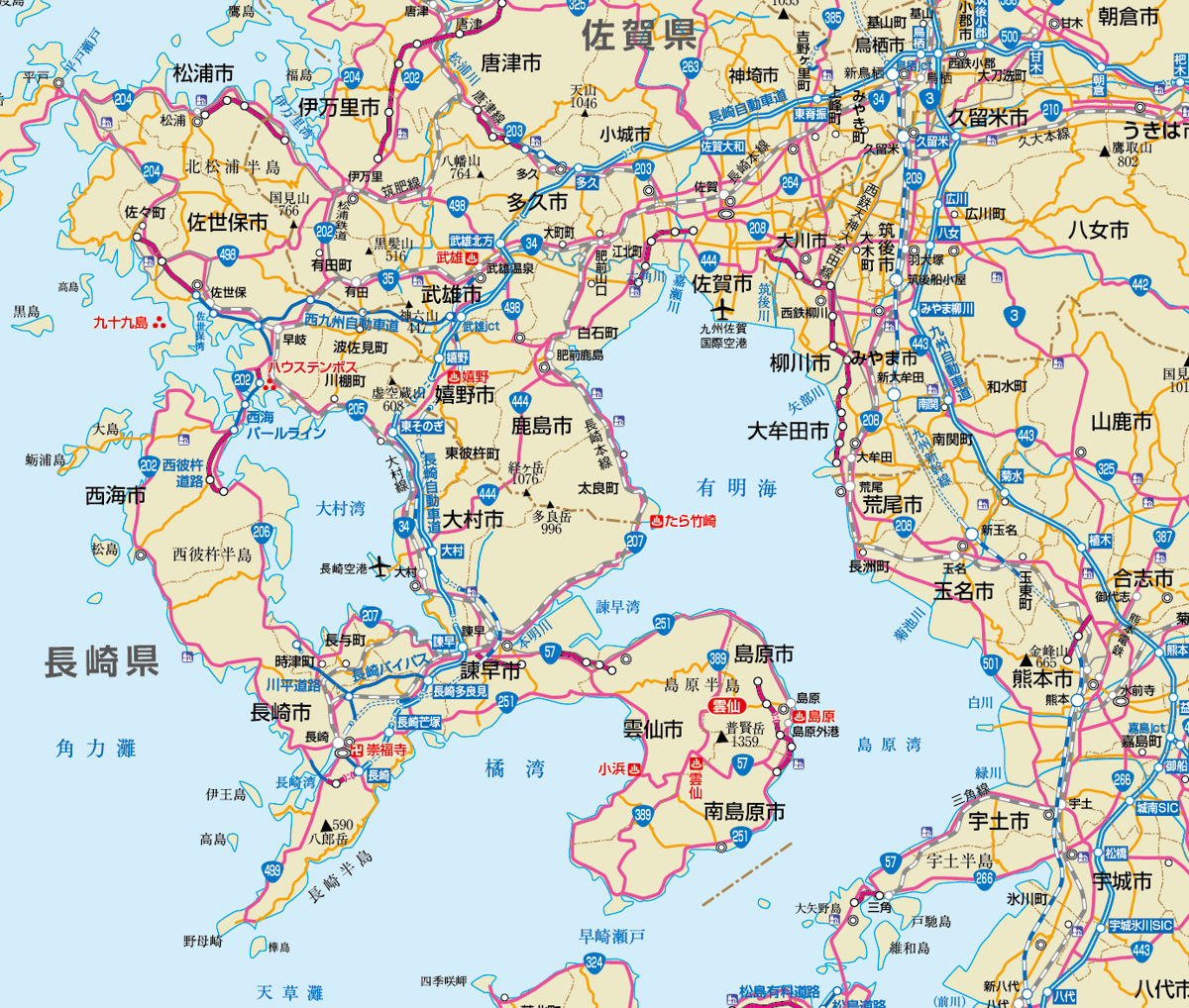 B地方別マップ 九州地方地図ダウンロード販売 | 地図素材