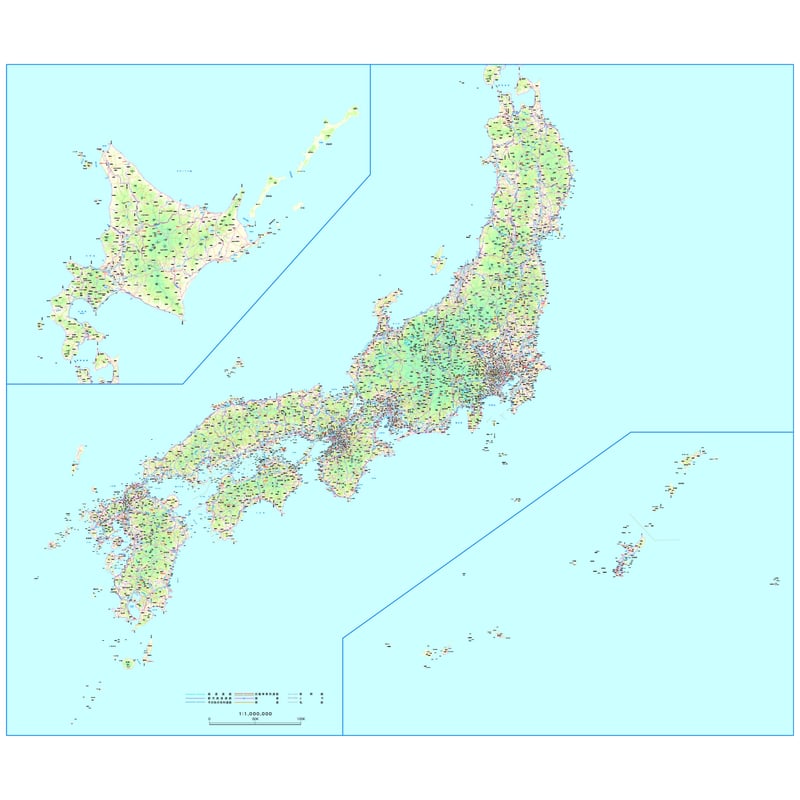A日本地図 1-100万地図ダウンロード販売 | 地図素材
