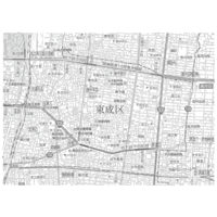 C大阪市東成区1／25,000白地図タウンロード販売