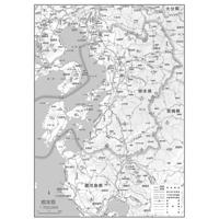 県別マップ　C熊本県白地図ダウンロード販売
