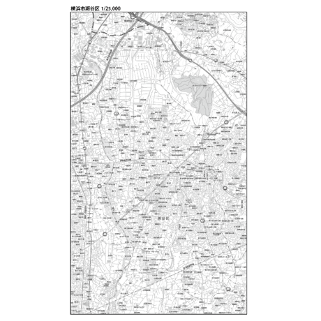 C横浜市瀬谷区白地図1/25000タウンロード販売