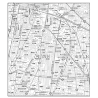 C大阪市阿倍野区1／25,000白地図タウンロード販売