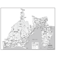 県別マップ　C県境カット静岡県白地図ダウンロード販売