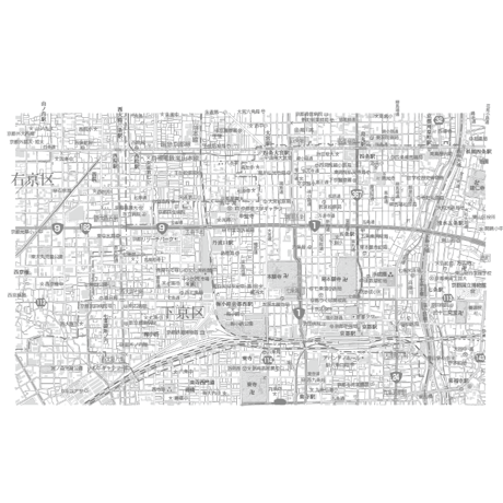 C京都区別下京区白地図1／25,000PDFタウンロード販売