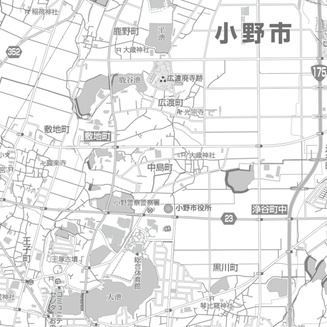 C小野市全図1/25000白地図タウンロード販売