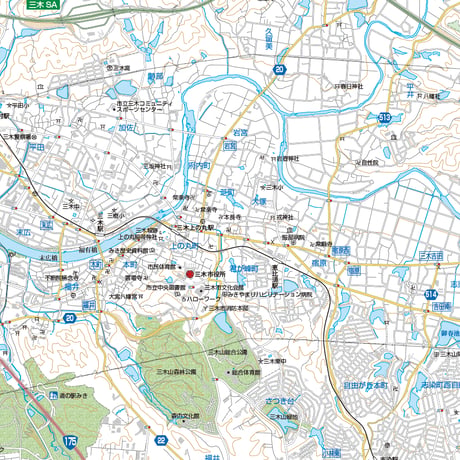 A三木市全図1/25000PDF地図タウンロード販売