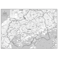 県別マップ　C広島県白地図ダウンロード販売