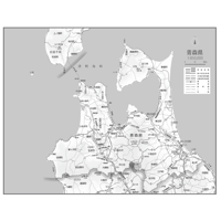 県別マップ　C青森県白地図ダウンロード販売