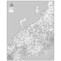 C地方別マップ　中部地方白地図ダウンロード販売
