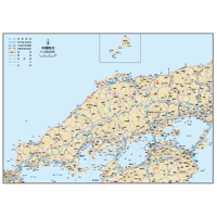 B地方別マップ　中国地方地図ダウンロード販売
