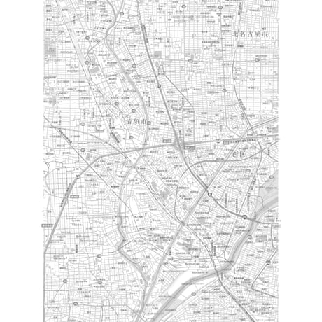 C清須市1/25000白地図タウンロード販売