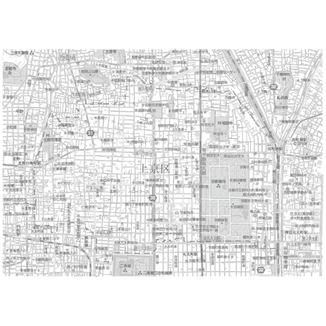 C京都区別上京区白地図1／25,000PDFタウンロード販売