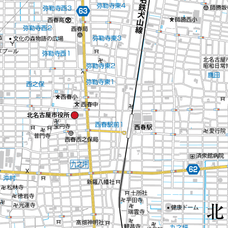 A北名古屋市1/25000地図タウンロード販売