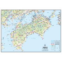 A地方別マップ　四国地方地図ダウンロード販売