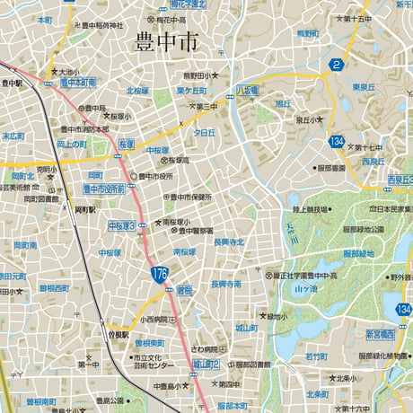 B豊中市1/25000PDF地図タウンロード販売