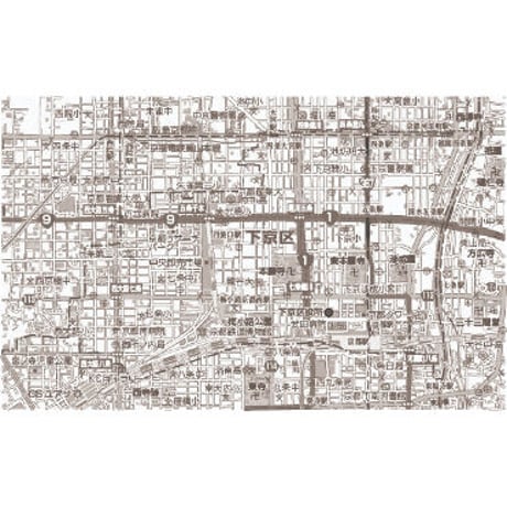 C京都市 下京区　1／50,000白地図タウンロード販売