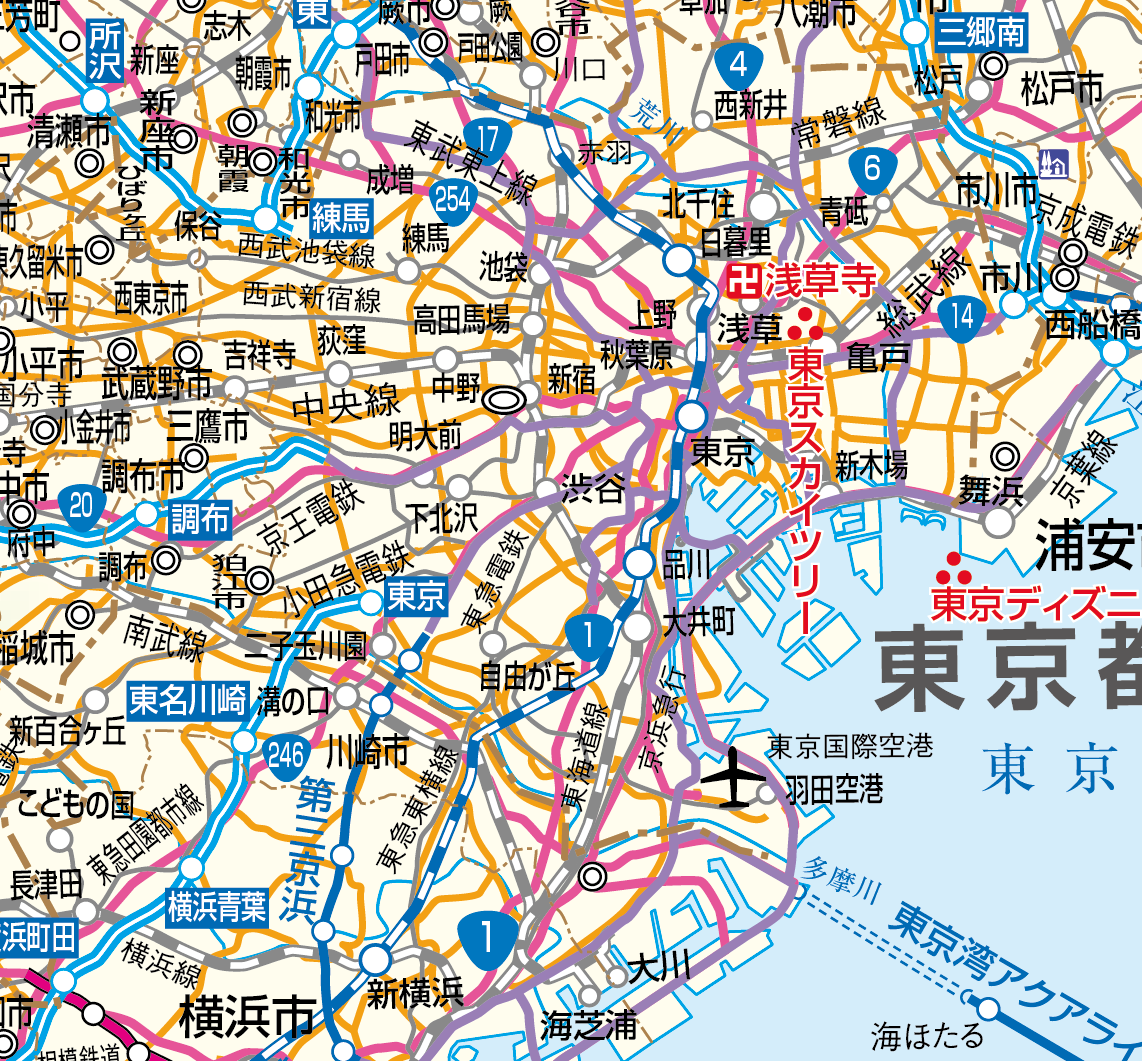 A地方別マップ 関東地方地図ダウンロード販売 | 地図素材