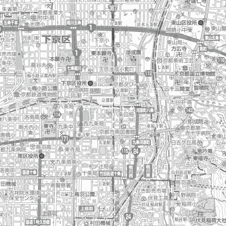C京都市11区南部　1／50,000白地図タウンロード販売
