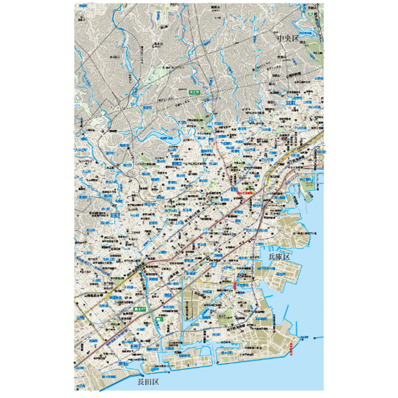 B神戸市兵庫区1/25000PDF地図タウンロード販売 | 地図素材