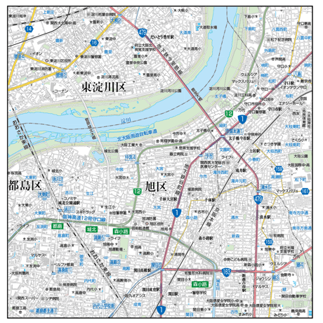 A大阪市旭区1／25,000地図タウンロード販売