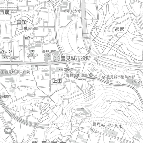 C豊見城市1/20000白地図ダウンロード販売