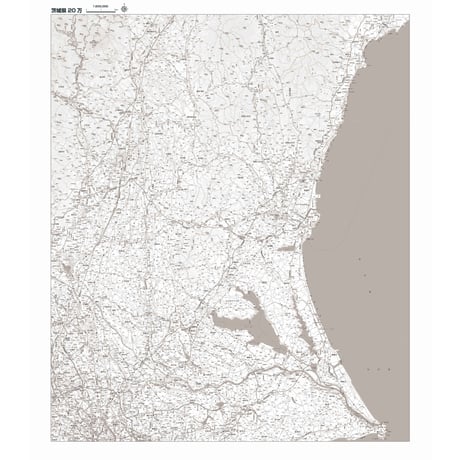 Cタイプ茨城県詳細白地図1/200000 ダウンロード販売