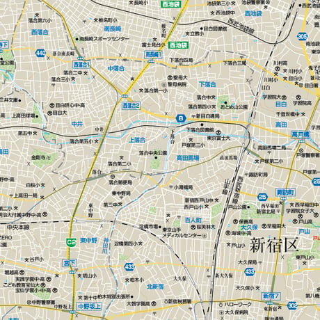 B東京都新宿区1/25000地図ダウンロード販売