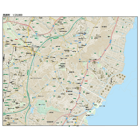 B西原町1/20000地図ダウンロード販売