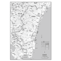 県別マップ　C宮崎県白地図ダウンロード販売