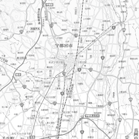 Cタイプ茨城県詳細白地図1/200000 ダウンロード販売