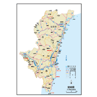 県別マップ　B県境カット宮崎県地図ダウンロード販売