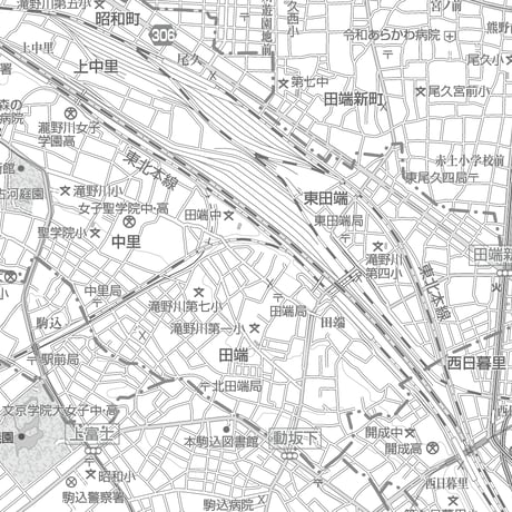 C東京北区1/25000白地図ダウンロード販売