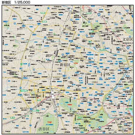 B東京都新宿区1/25000地図ダウンロード販売