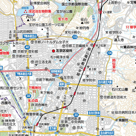 A京都市左京区　1／50,000地図タウンロード販売