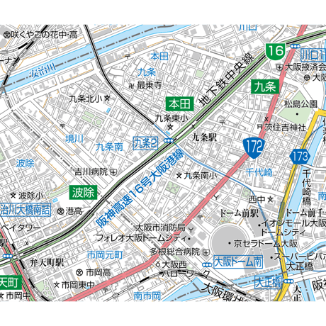 A大阪市西区1／25,000地図タウンロード販売