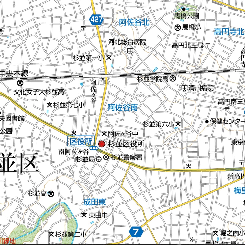 A東京都杉並区/25000地図ダウンロード販売 | 地図素材 A東京都杉並区/25000地図ダウンロード販売 | 地図素材
