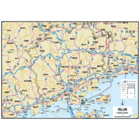 県別マップ　B岡山県地図ダウンロード販売