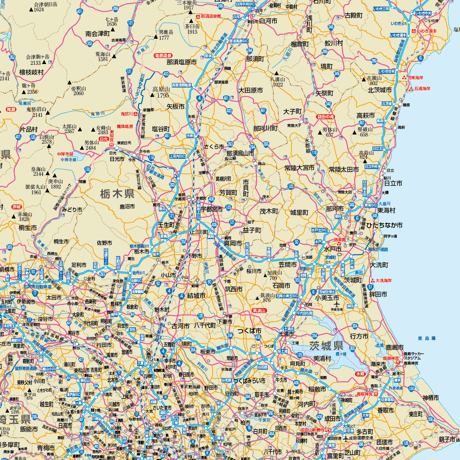 B地方別マップ　関東地方地図ダウンロード販売