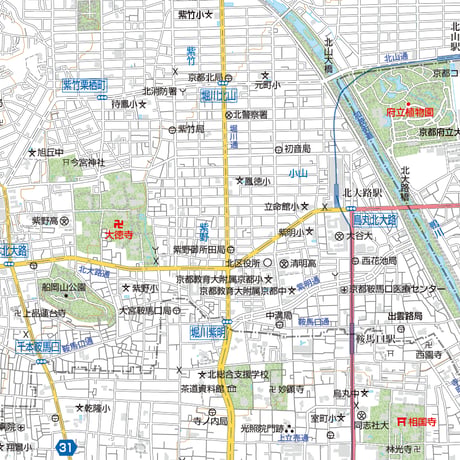 A京都区別北区1／25,000PDF地図タウンロード販売