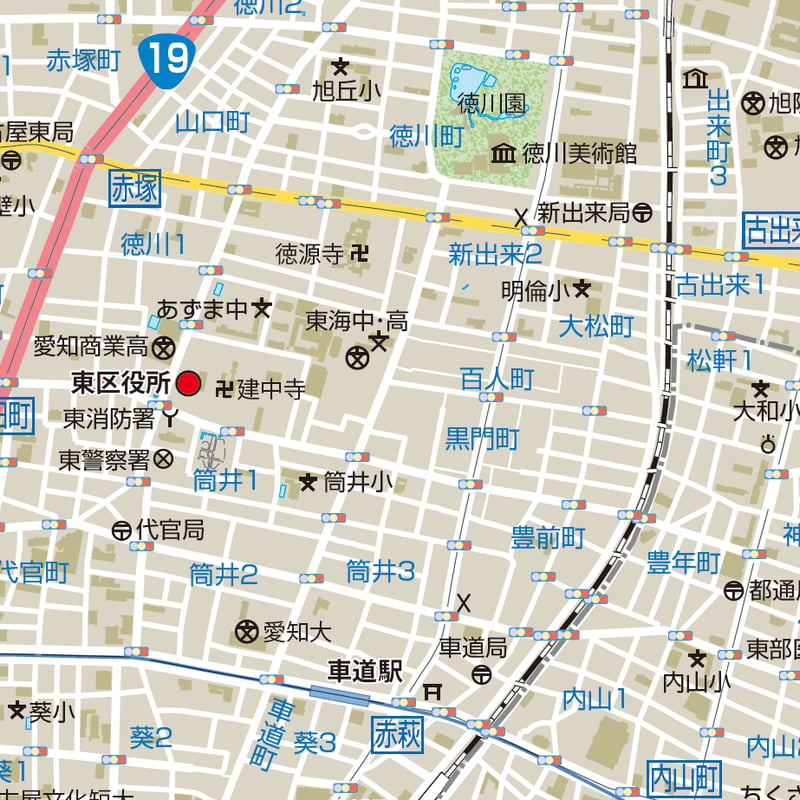 B名古屋市東区1/25000PDF地図タウンロード販売 | 地図素材