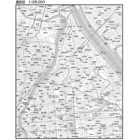 C東京墨田区1/25000白地図ダウンロード販売