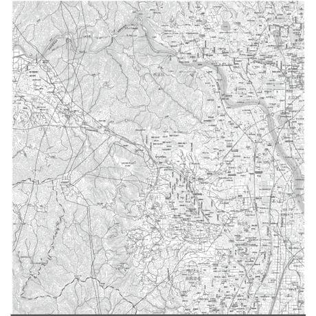 C京都区別西京区白地図1／25,000PDFタウンロード販売