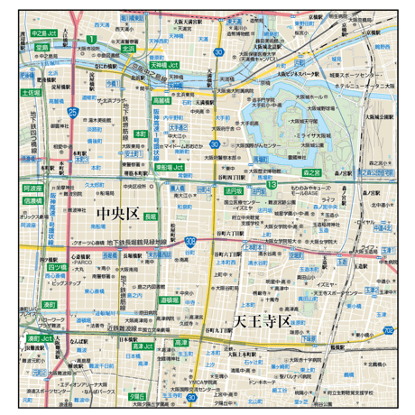 B大阪市中央区1／25,000地図タウンロード販売