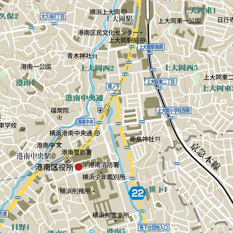 B横浜市港南区1/25000地図タウンロード販売