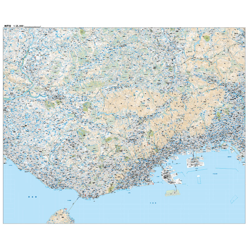 A神戸市全図 1／25,000PDF地図タウンロード販売 | 地図素材