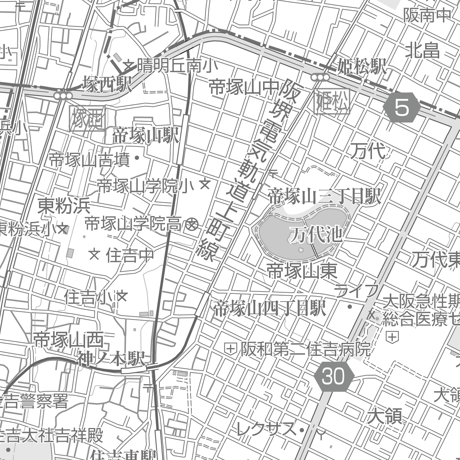 C大阪市住吉区1／25,000白地図タウンロード販売